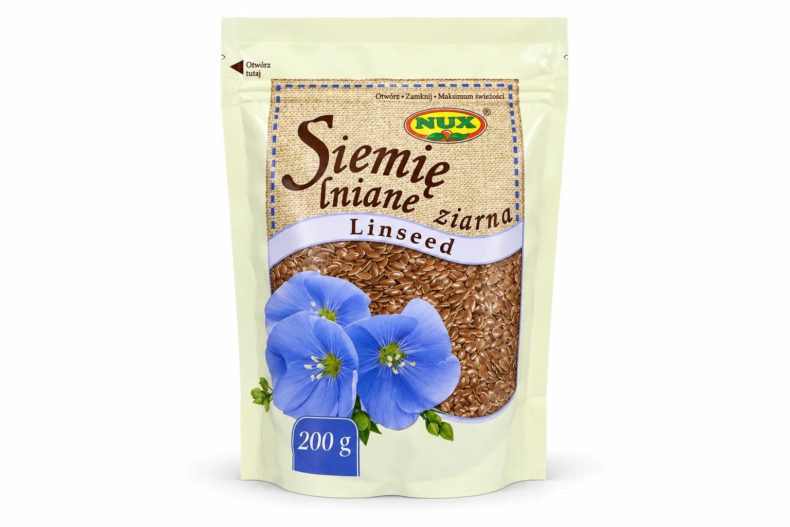 Siemię lniane brązowe NUX 200 g