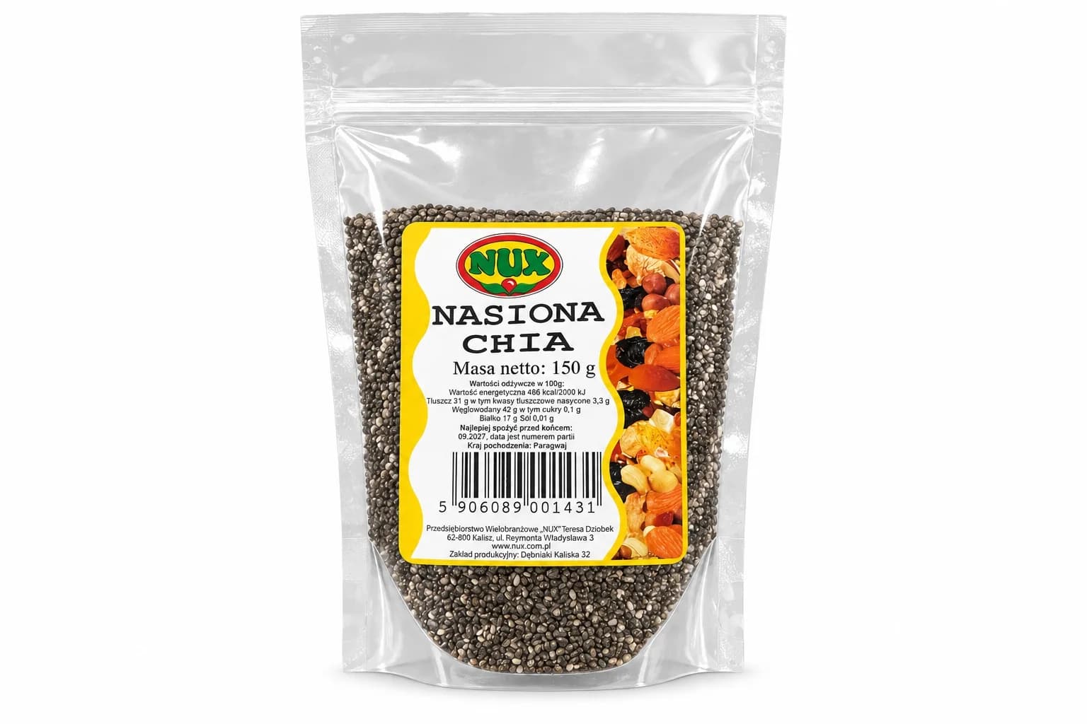 Nasiona chia NUX 150 g